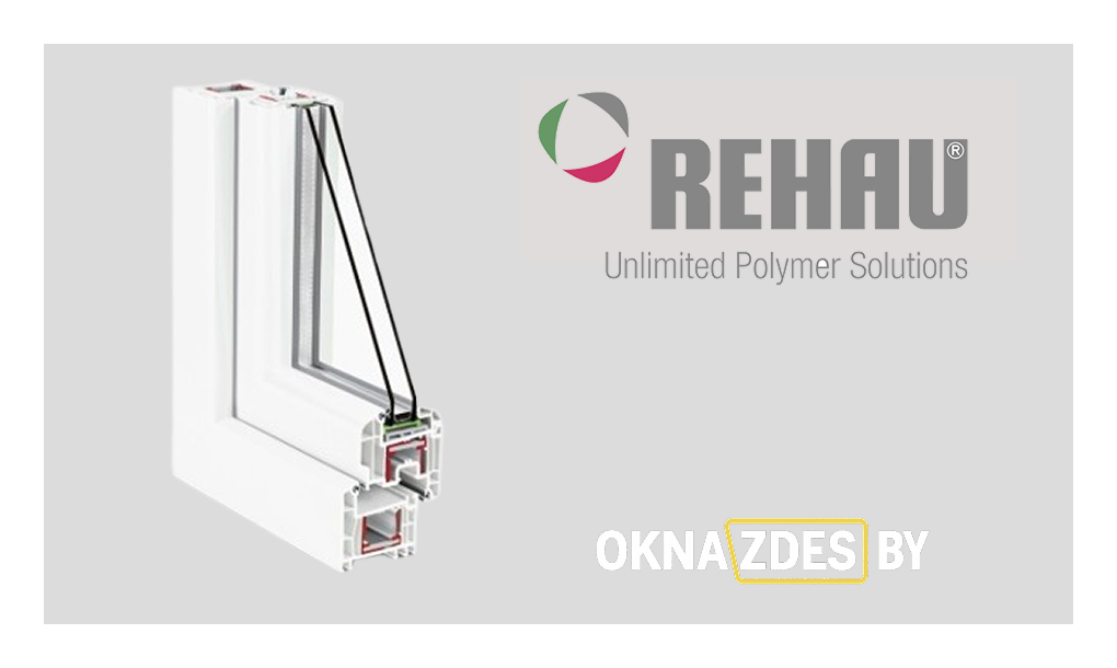 Окна ПВХ из немецкого профиля Rehau (Рехау) - разрез