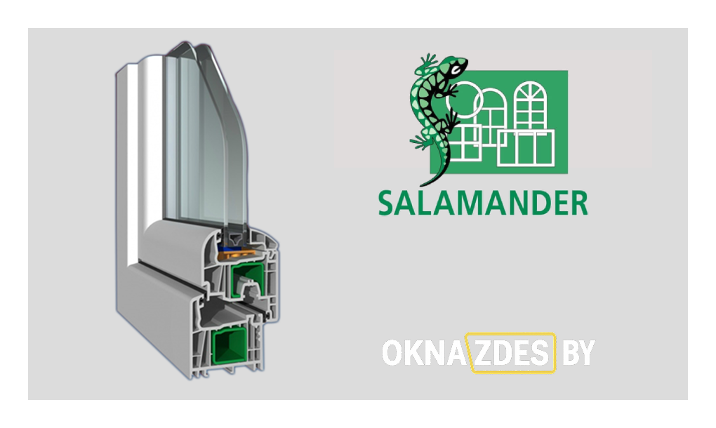 Окна ПВХ из профиля Salamander (Саламандер) в разрезе