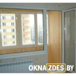 Балконный блок ПВХ: дверь + окно (белый)