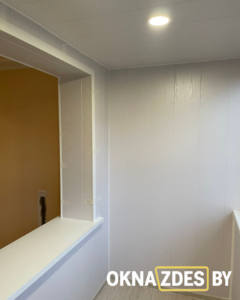 Обшивка и утепление балкона ПВХ-панелями (ламинированные)