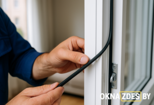 Замена уплотнителя на окнах ПВХ в Минске