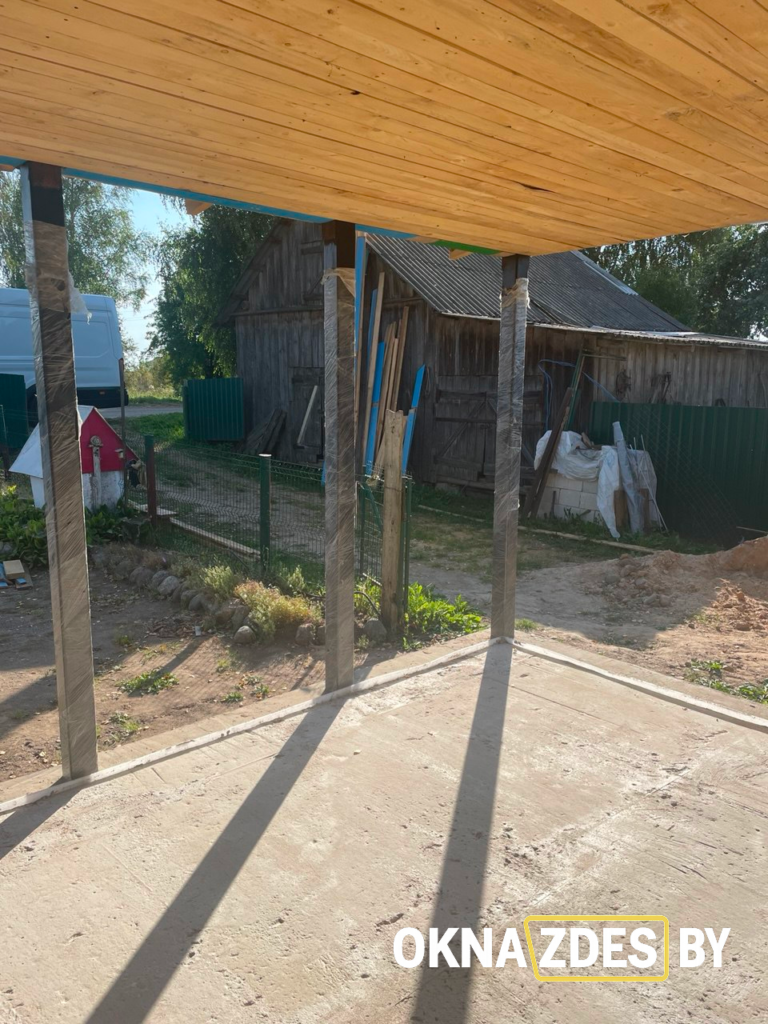 Монтаж остекления веранды, подготовка проёма