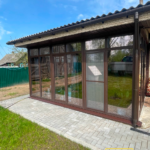 Тёплое остекление террасы Salamander 76, вид справа