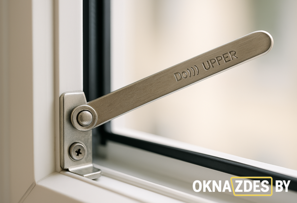 «Ограничитель открывания створки ПВХ окна»