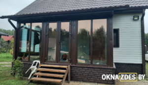 Остекление террасы Brusbox 70 в тёплом исполнении