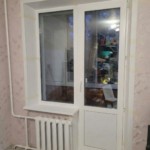 Балконный блок ПВХ Brusbox 70 мм с дверью и окном