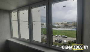 Балконная рама на профиле Grunhaus