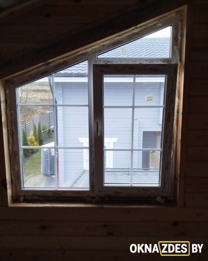 Окно ПВХ Brusbox со шпросом