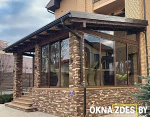 Остекление террасы Provedal C640 — холодный алюминий