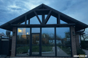 Панорамное остекление террасы из ПВХ профиля Kömmerling